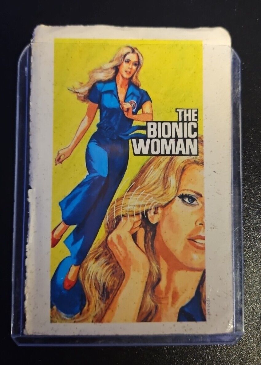 The Bionic Woman 1977 Cardboard Card. Rare