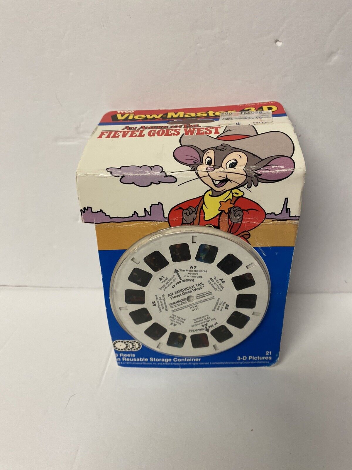 View-Master FIEVEL GOES WEST mouse cartoon movie AMERICAN TAIL 1991 SEALED