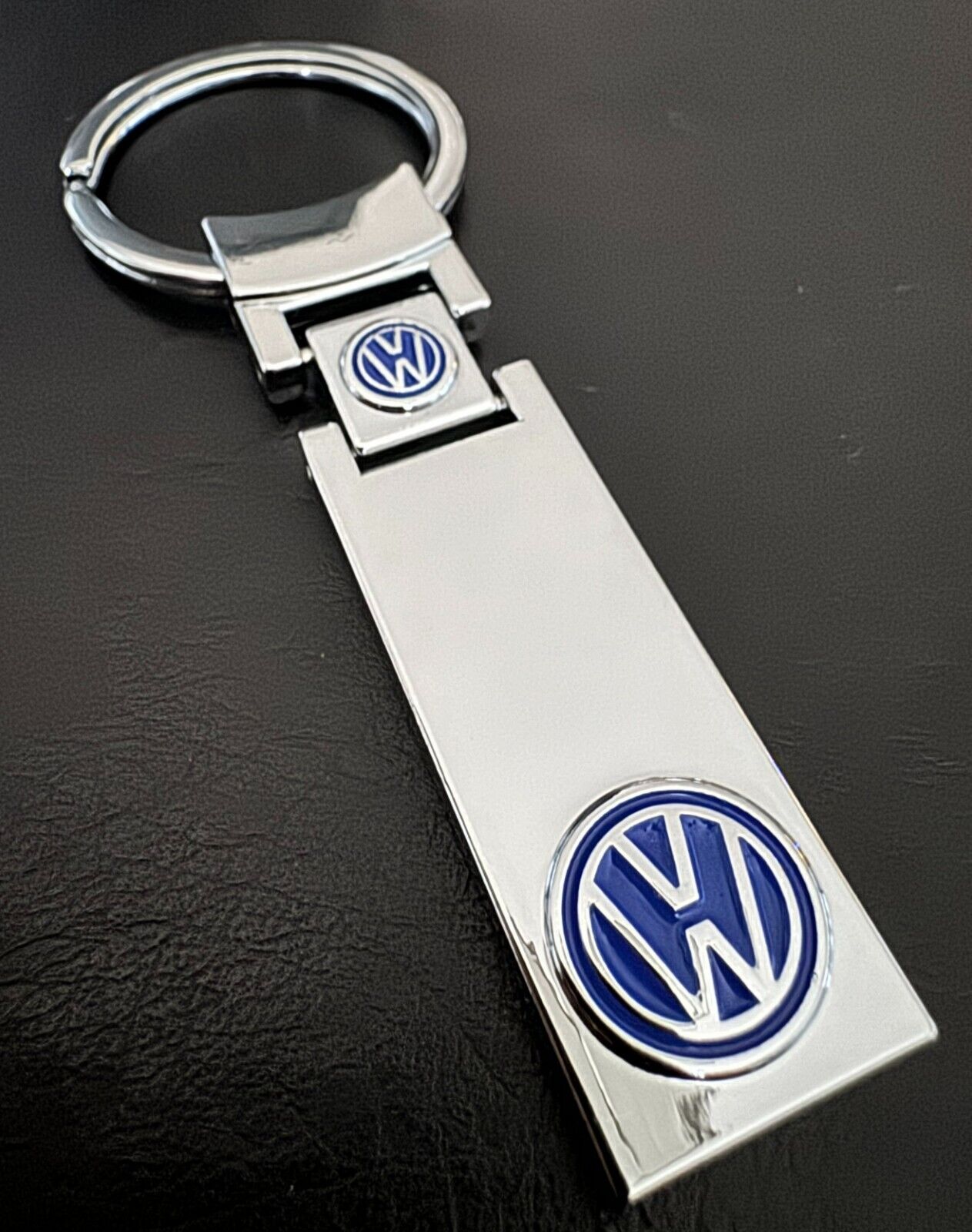 Nicest Elegant VW Volkswagen Keychain Online - Sleek Mirror Finish, BLUE Logo