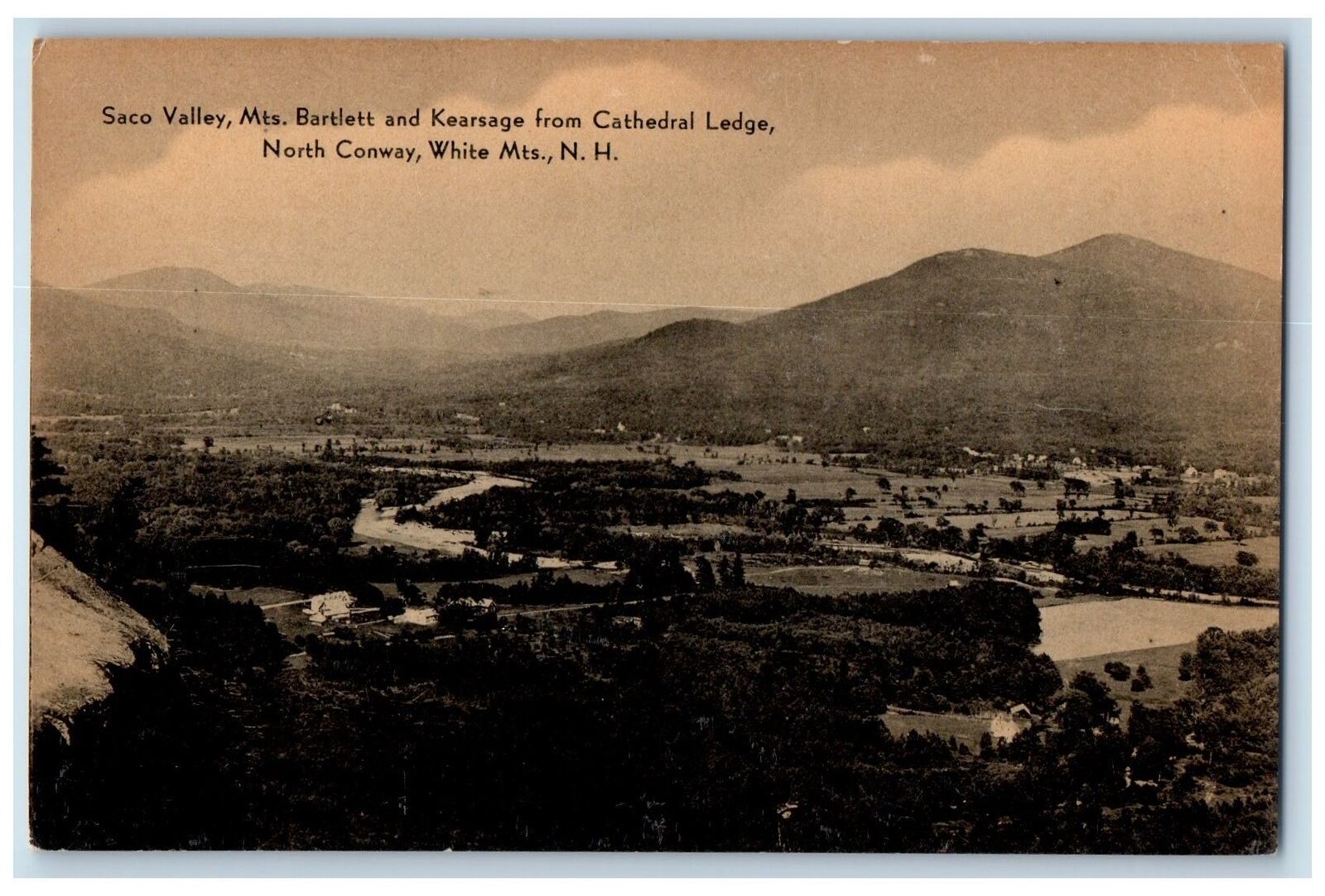 c1940\'s Saco Valley Kearsarge Cathedral Ledge North Conway NH Unposted Postcard