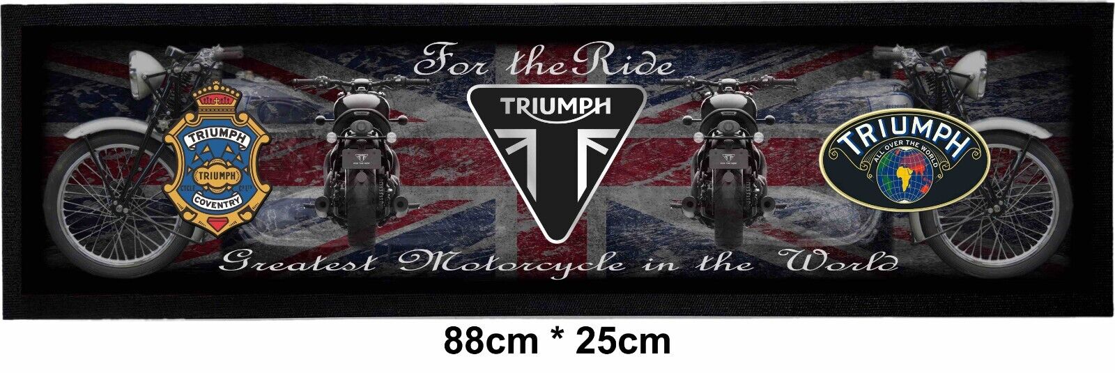 Triumph Motorcycles Rubber Backed Bar Mat Rocket 3 Speed Triple Boulevard