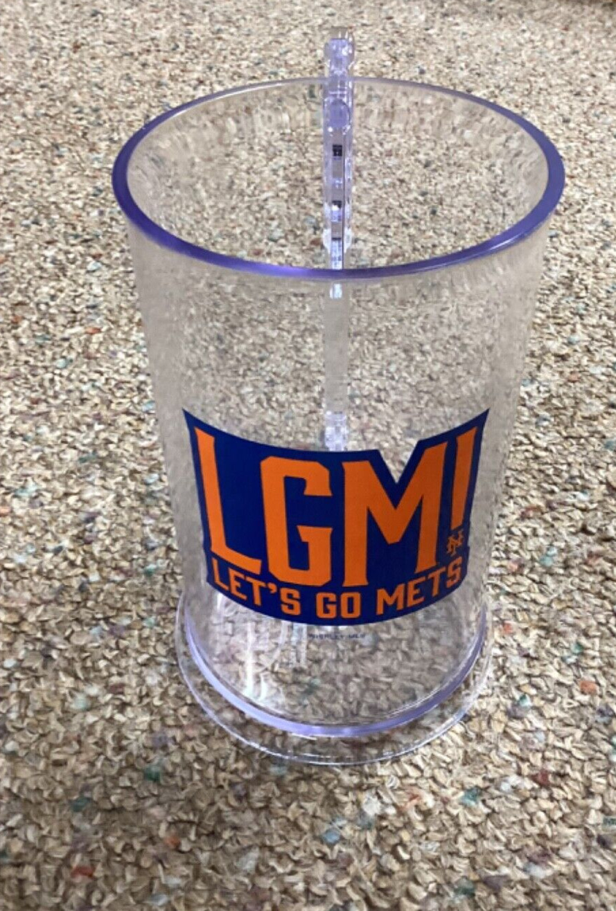New York Mets “LGM” Collectible Stein Plastic Mug w/ NY Mets Logo Handle (SGA)