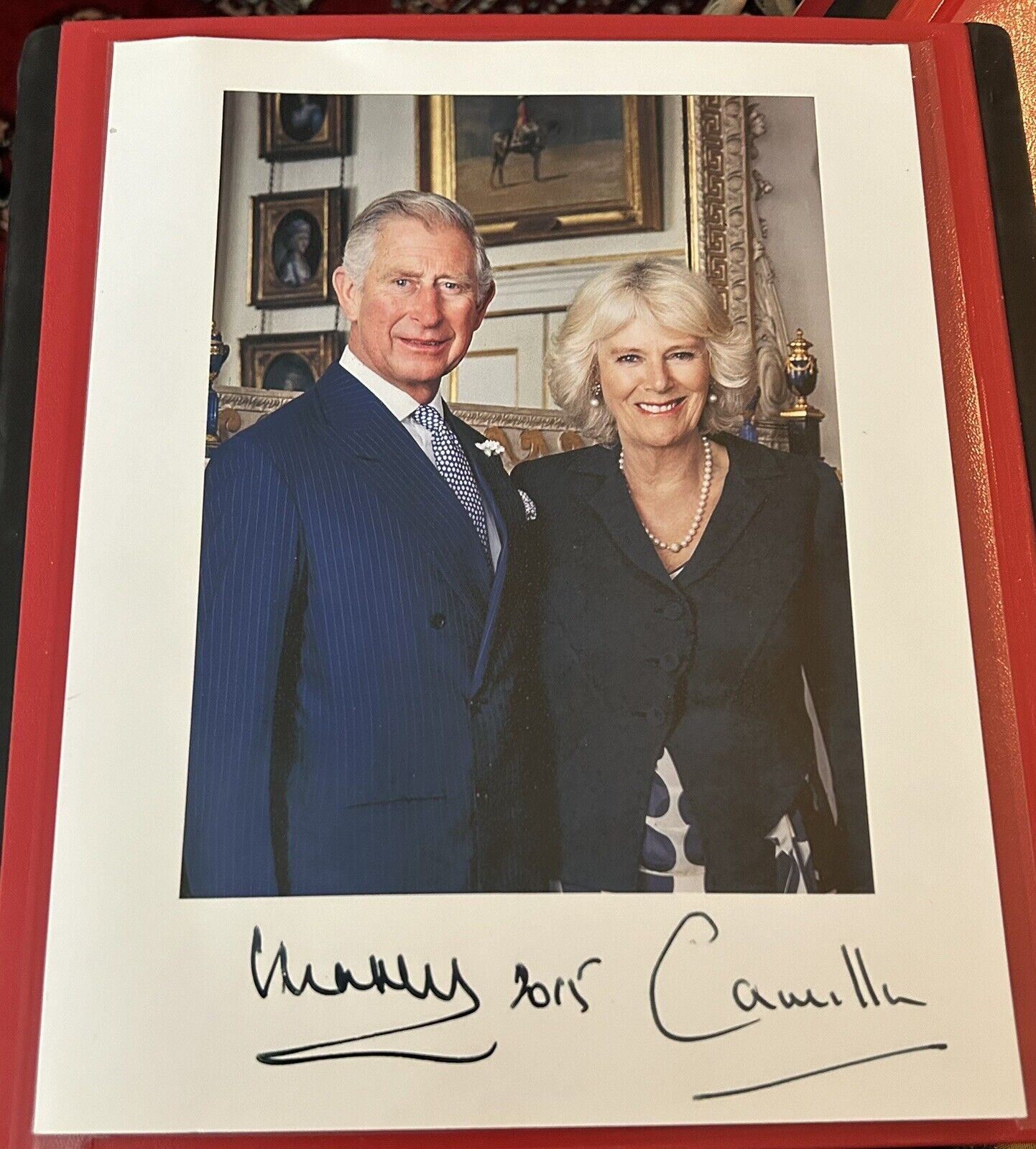 King Charles III & Queen Camilla Signed Presentation Photo