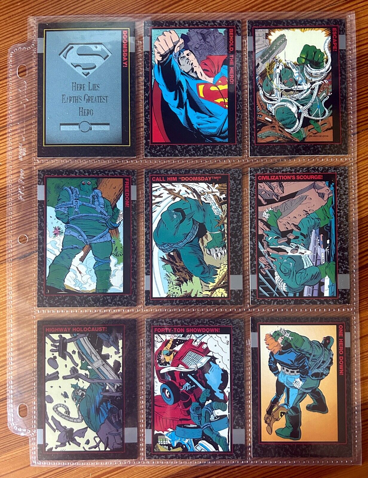1992 Doomsday DEATH OF SUPERMAN Trading Cards by Skybox & DC Comics ( 58 ) CARDS