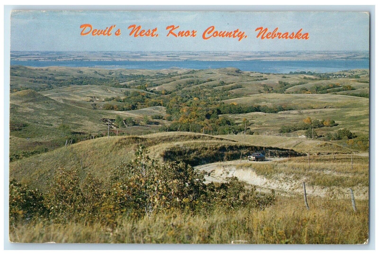c1950\'s Aerial View Devil\'s Nest Knox County Nebraska NE Vintage Postcard