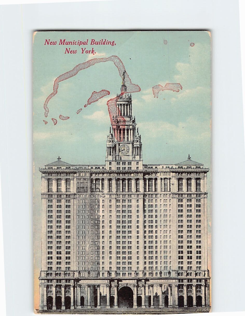 Postcard New Municipal Building New York USA North America