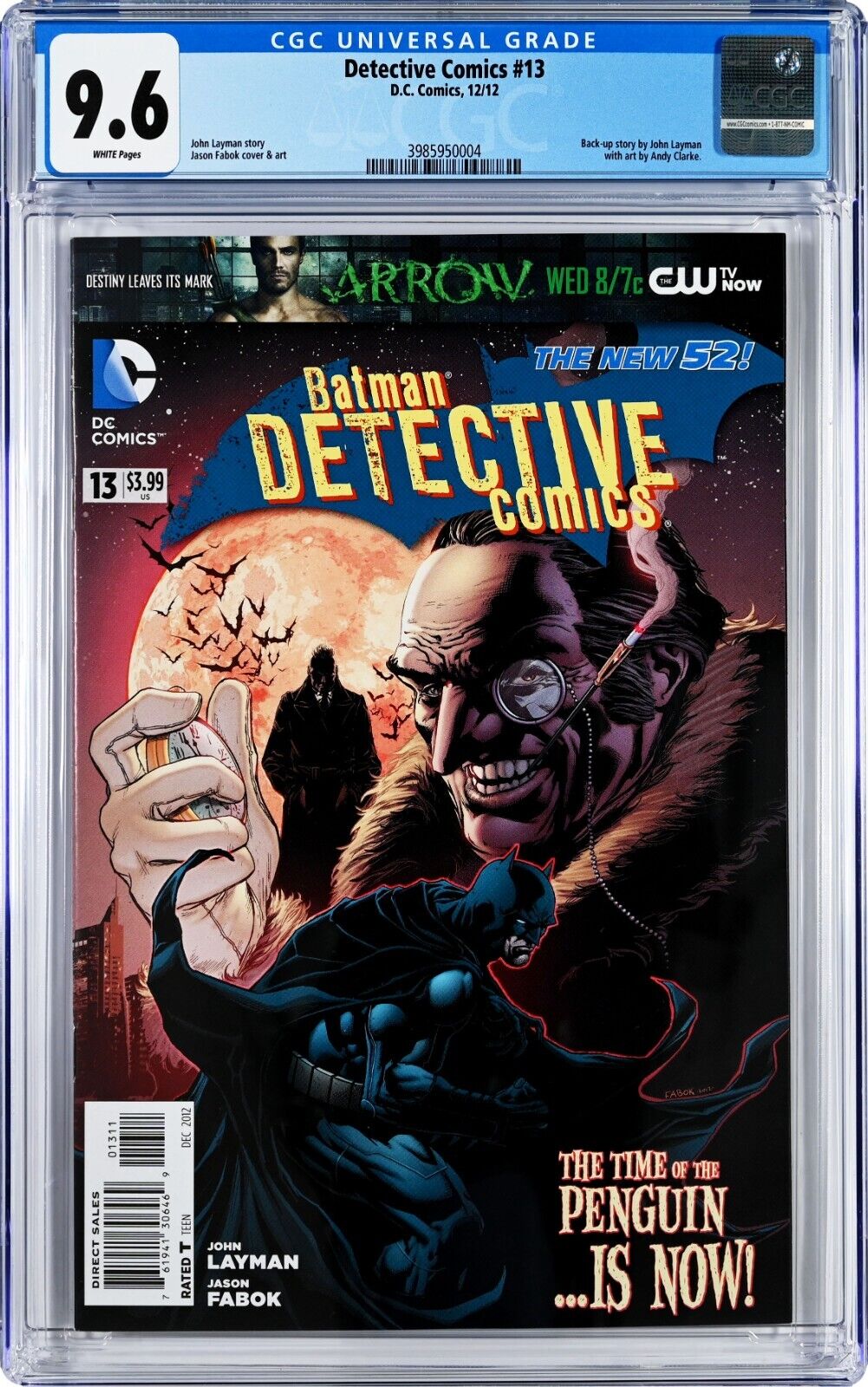 Detective Comics #13 CGC 9.6 (Dec 2012, DC) Jason Fabok, 1st Emperor Penguin