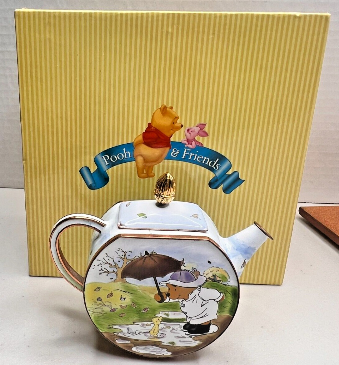 VTG Enesco Winnie The Pooh Mini Teapot We\'ll share forever whatever the weather