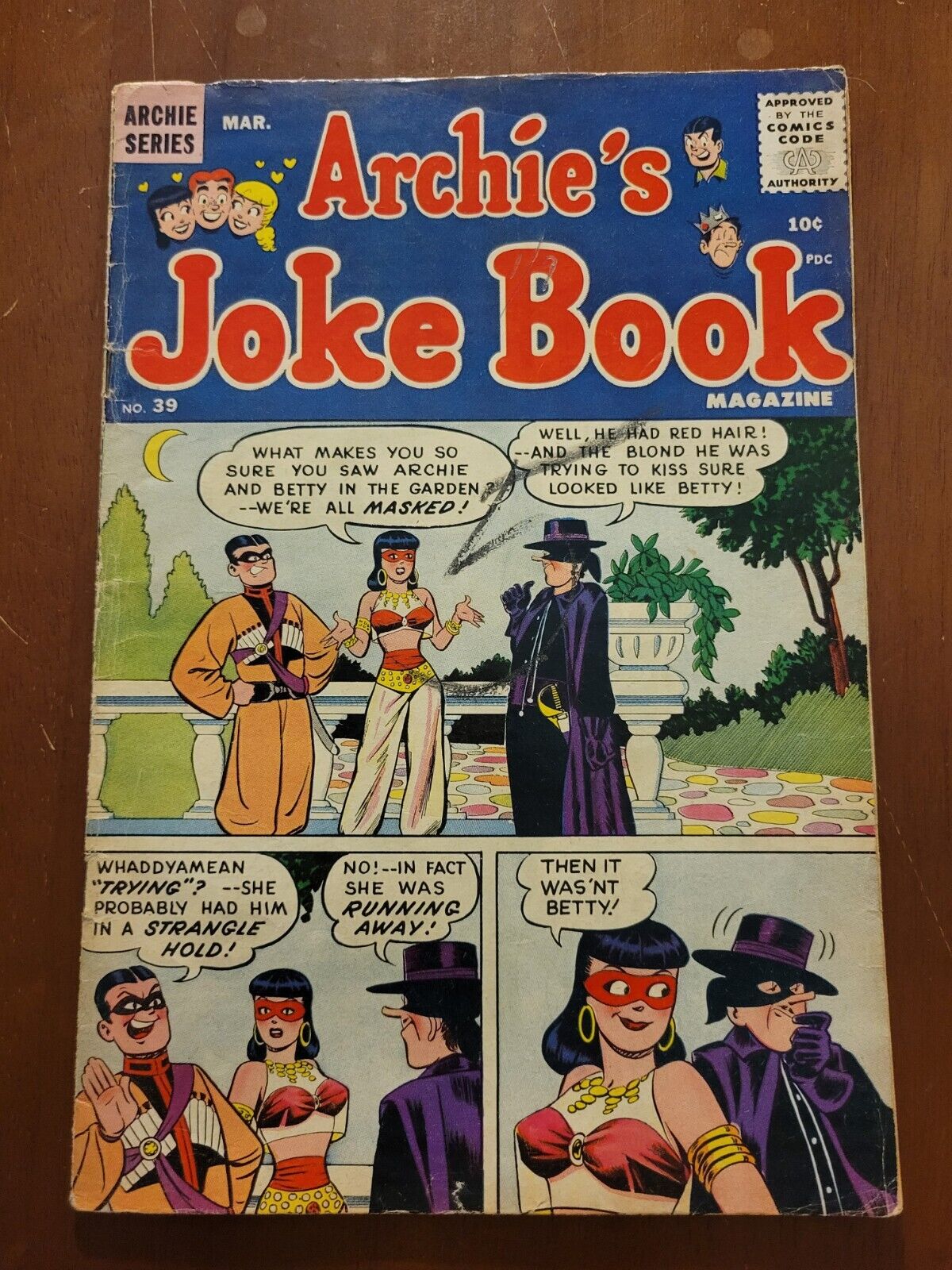MARCH 1959 ARCHIE\'S JOKE BOOK MAGAZINE NO. 39 ARCHIE COMICS Complet And Attached