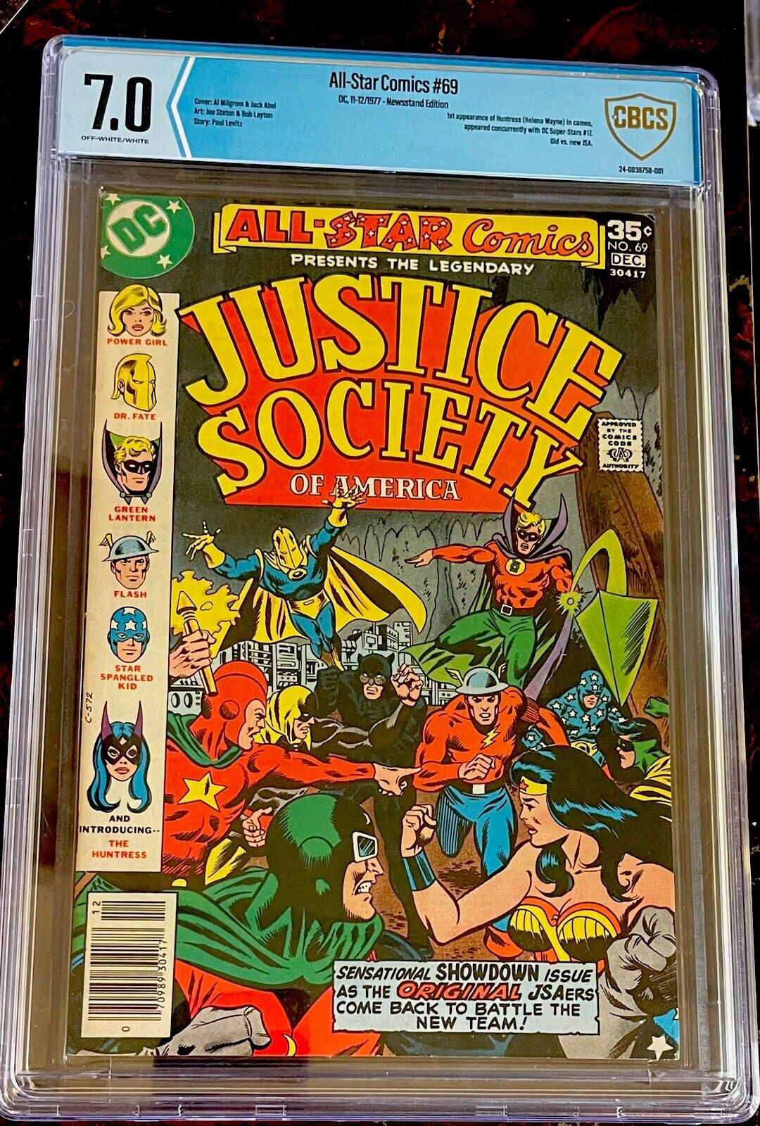 ALL-STAR COMICS 69 CBCS 7.0 1st Huntress Justice Society DC 1977 Not Cgc