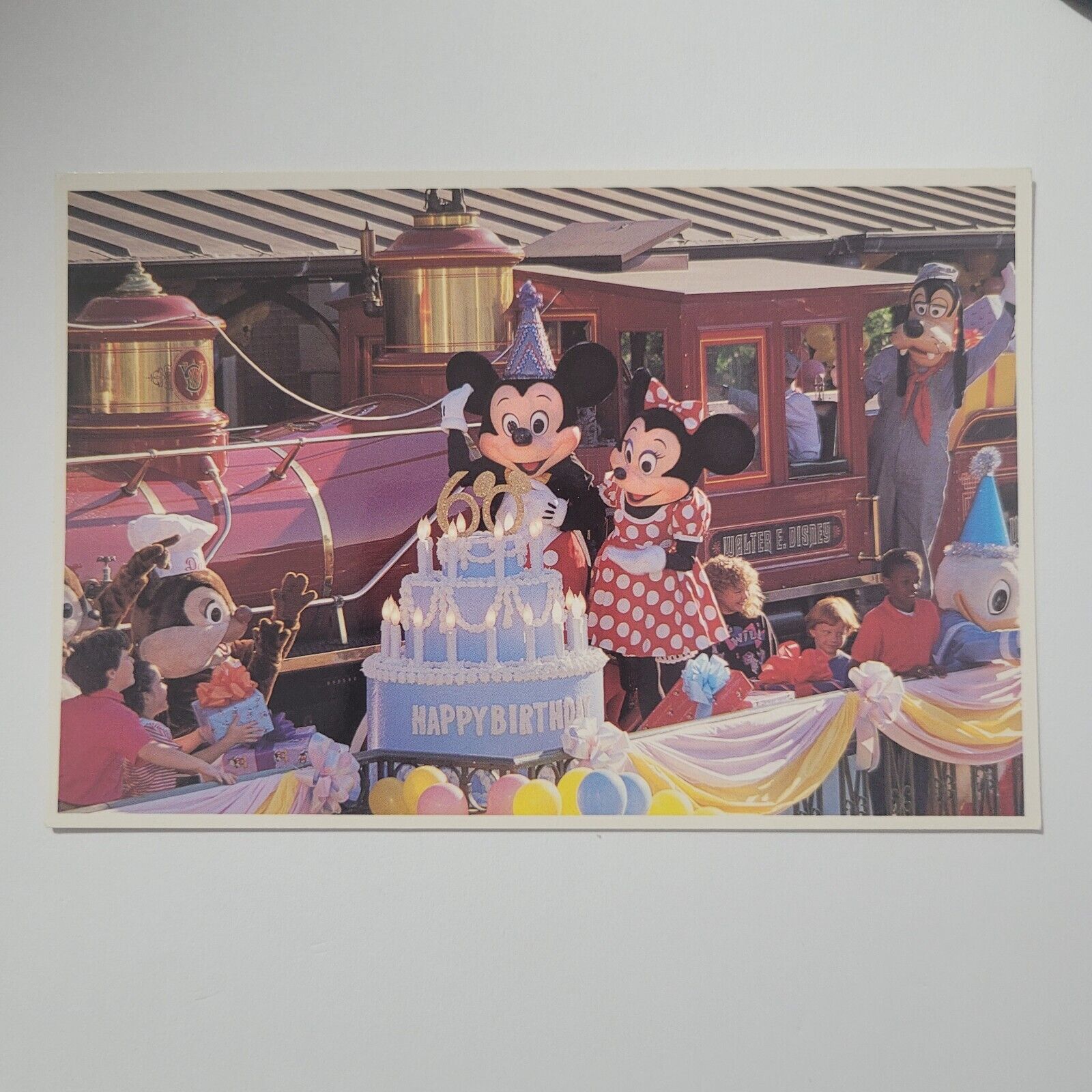 Mickey\'s Florida Collection 60th Birthday Party Continental Chrome Postcard