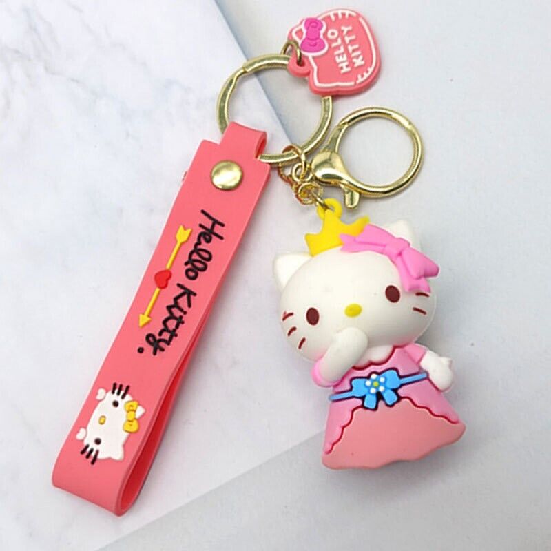 Hello Kitty Keychain Pink Sakura Charm 3D Figure Hello Kitty SHIP FROM US