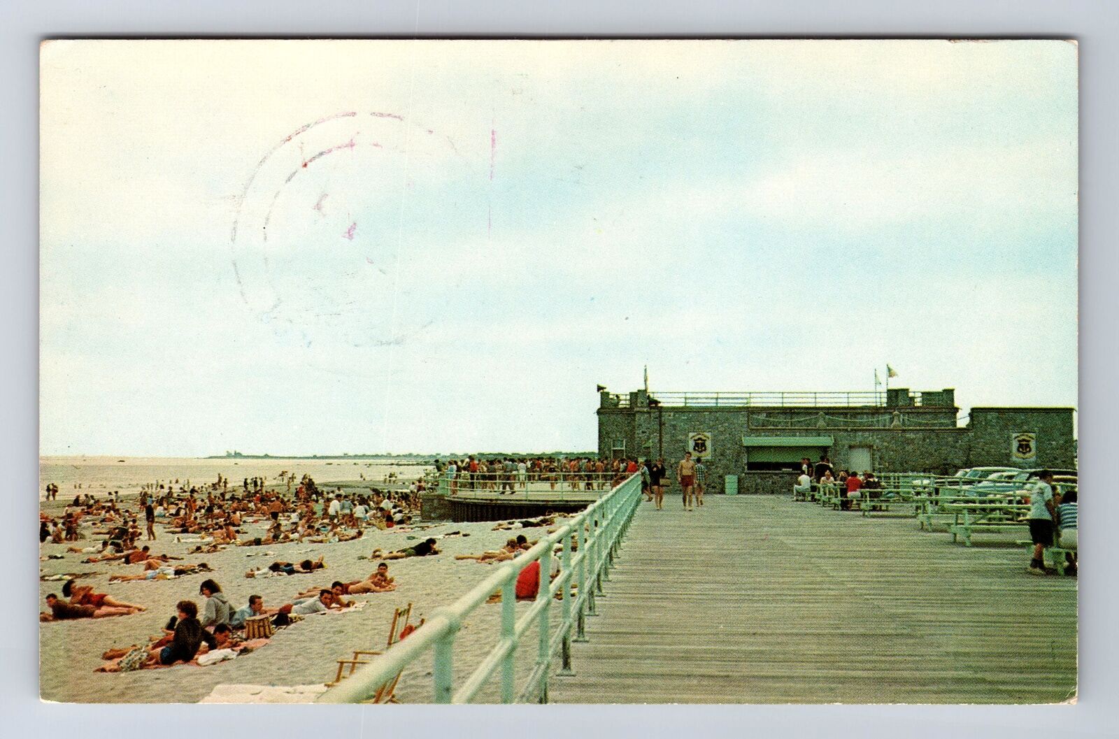 Narragansett RI-Rhode Island, Scarborough State Park, Vintage c1963 Postcard
