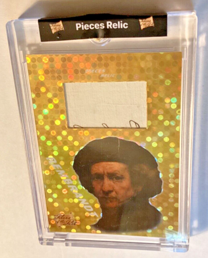 REMBRANDT 1/1 GOLD HANDWRITING RELIC PIECES OF THE PAST - leaf metal pop century