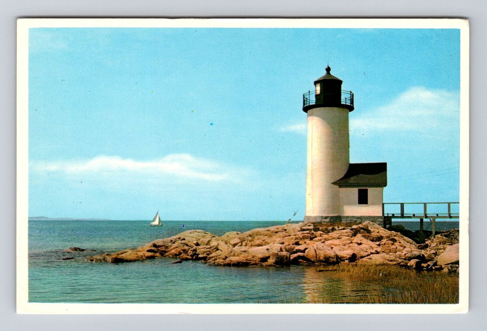 Annisquam MA-Massachusetts, Annisquam Light House, Ipswich Bay Vintage Postcard