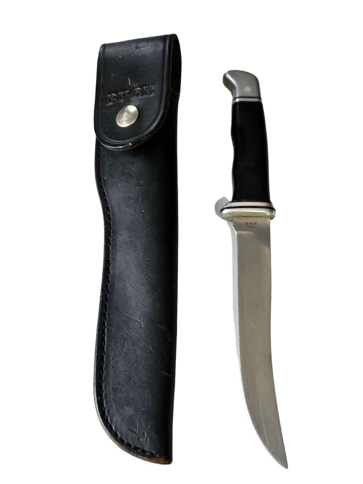Vintage 1961-1967 Buck 105 Pathfinder Knife Inverted One Line BUCK & Sheath 52