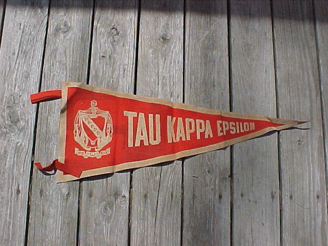 Vintage Tau Kappa Epsilon Felt Pennant A