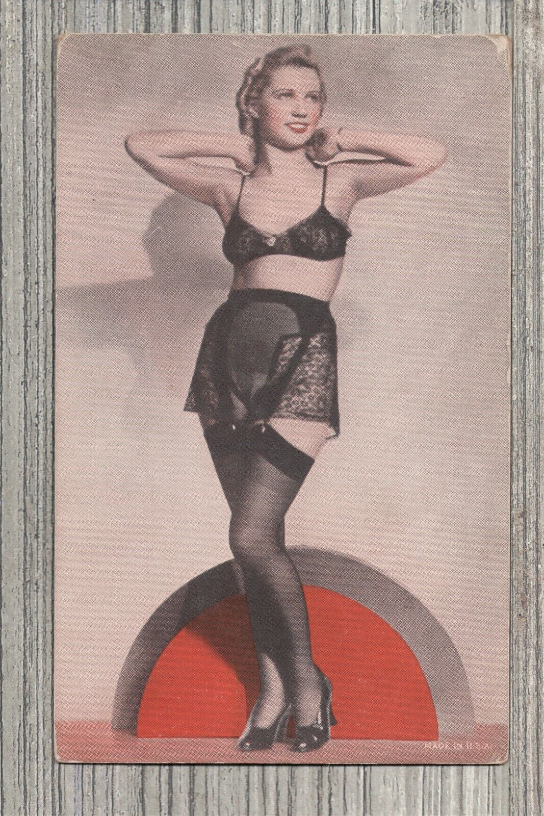 1940\'s Mutoscope Type Beautiful Women Pinup Card-9620
