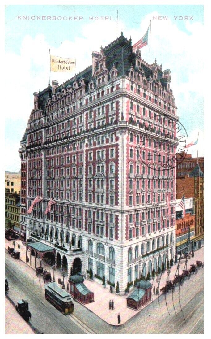 KNICKERBOCKER HOTEL,NEW YORK.VTG 1911 POSTCARD*D8