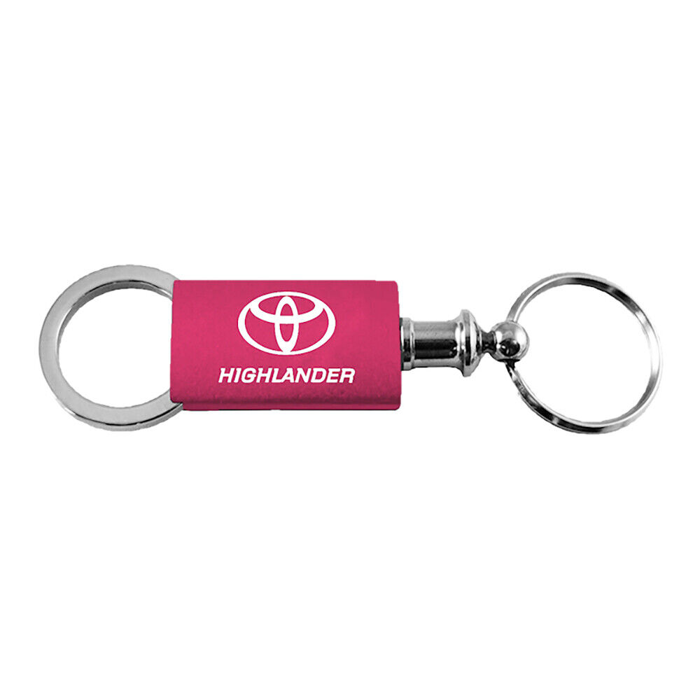 Toyota Highlander Keychain & Keyring - Pink Valet Aluminum Key Fob Key Chain