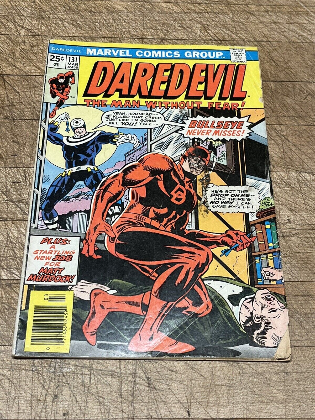 Daredevil #131 1st Appearance Bullseye and Origin Marvel 1976 with MVS