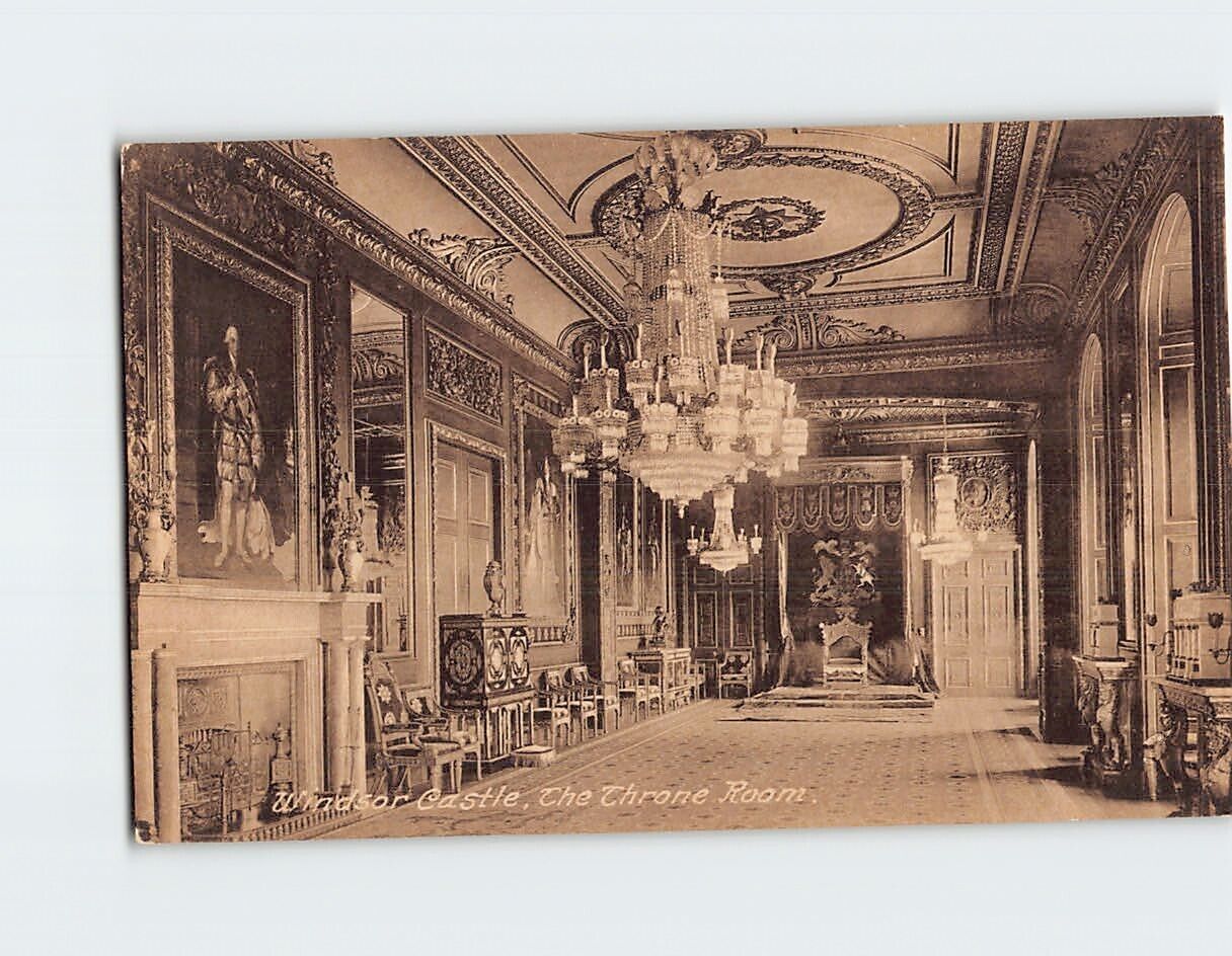 Postcard The Throne Room Windsor Castle Windsor England