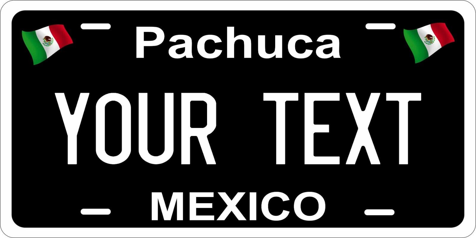 Pachuca Black Mexico License Plate Personalized Car Bike Motorcycle
