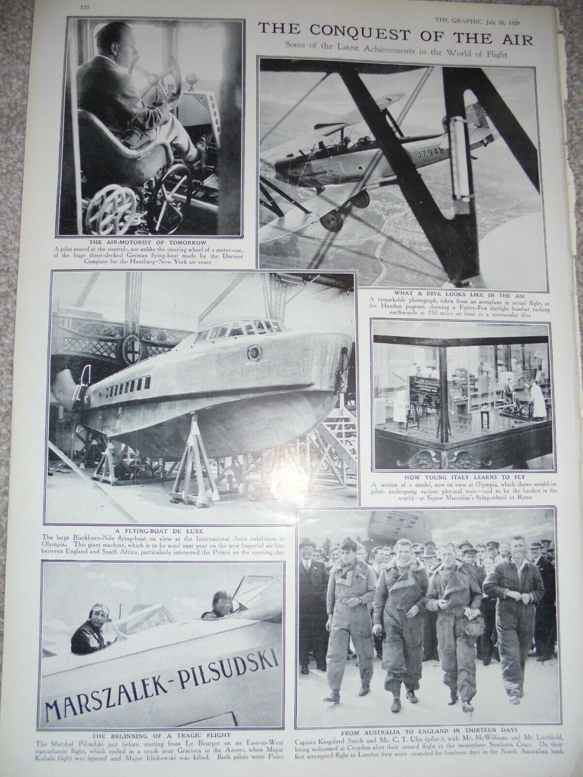 Photo article latest achievements in the world of flight 1929 ref AH