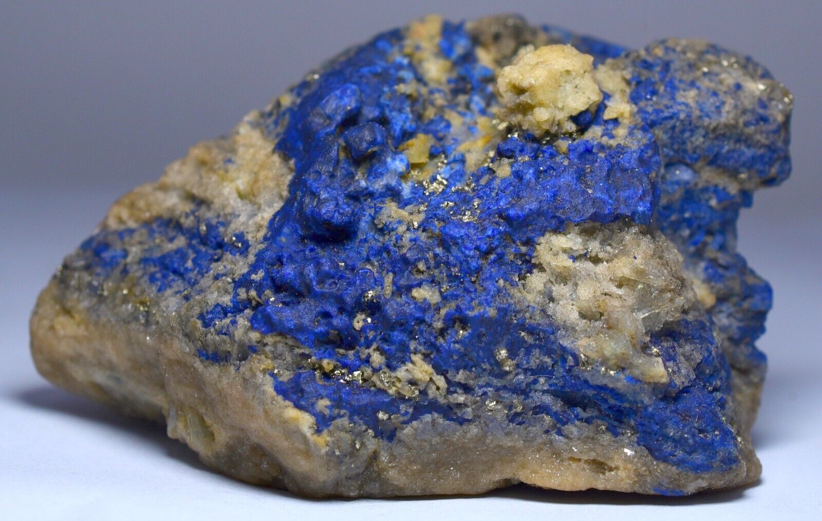 268GM Breathtaking Natural Gammy Royal Blue Lazurite Crystals On Matrix Specimen
