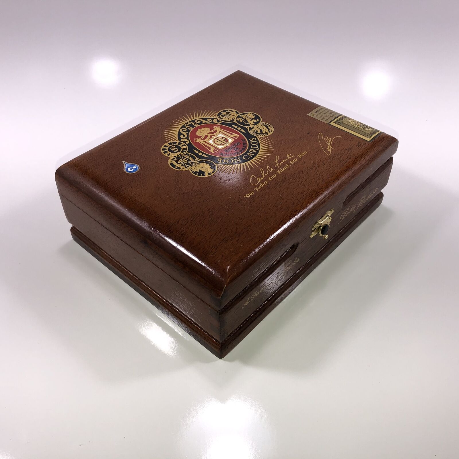 Arturo Fuente Don Carlos Doble Robusto Empty Wooden Cigar Box 8.25x6.5x3