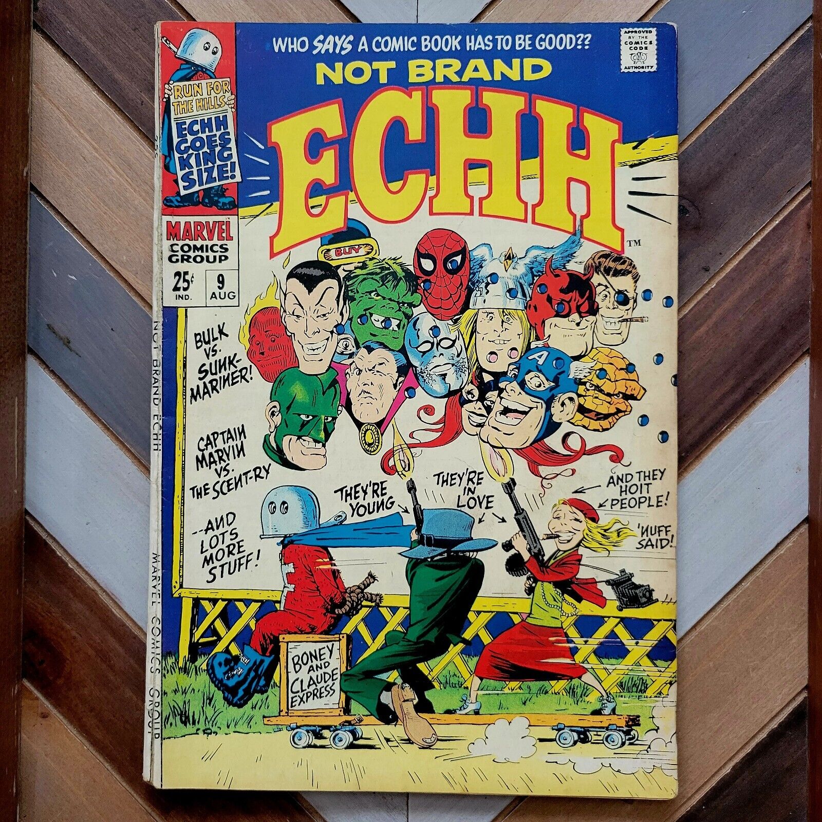 NOT BRAND ECHH #9 FN (Marvel, 1968) INEDIBLE BULK & SUNK-MARINER (Satire)