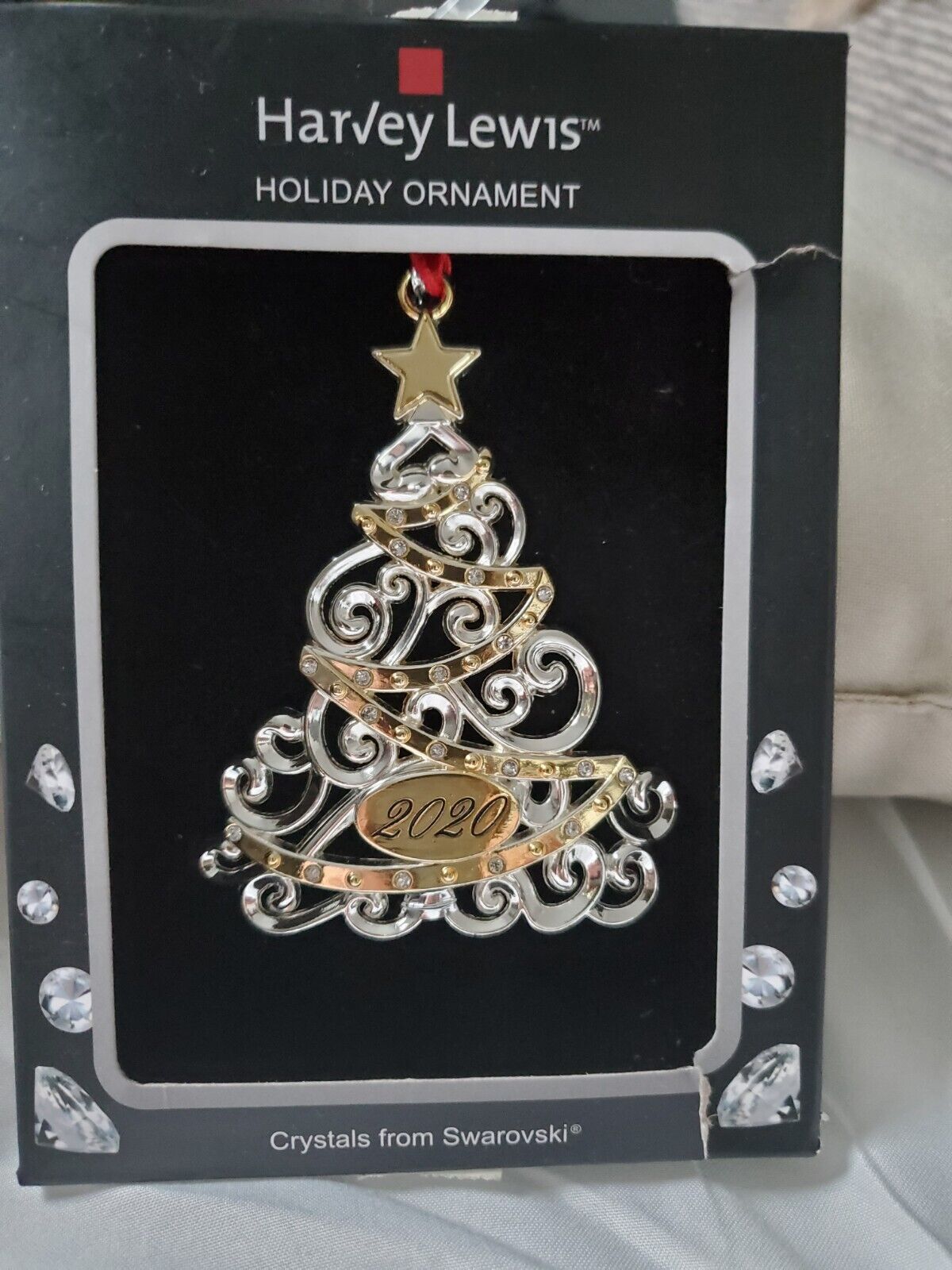 Harvey Lewis  Collection  Swarovski  Crystals  Ornament Tree  With Star 2020