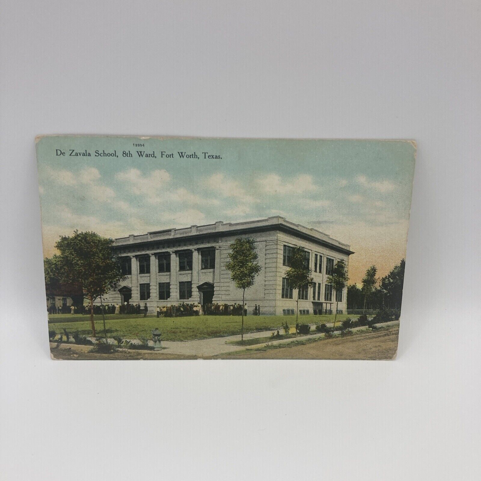 Vintage Postcard De Zavala School, 8th Ward, Fort Worth, Texas