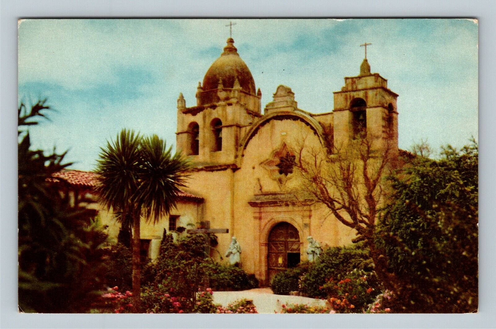 Carmel CA, San Carlos Mission, Union Oil Company, California Vintage Postcard