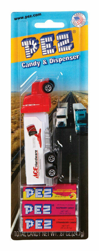PEZ Ace Hardware Semi Truck Assorted Fruit Flavors Candy and Dispenser NEW
