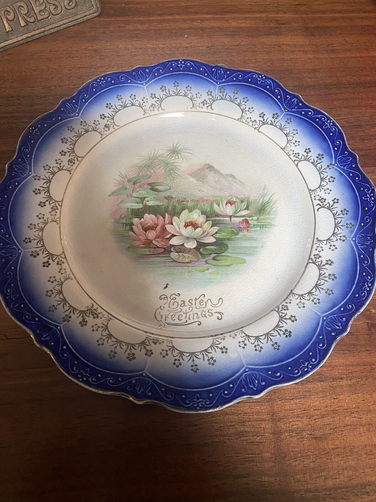 Vintage Easter Greetings Plate T. N Pickin & Company