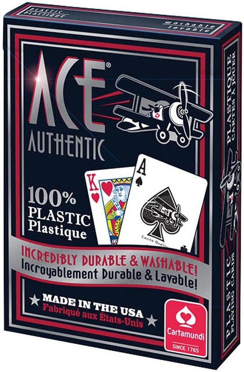 1060 Ace 100% Plastic Playing Cards Assorted Colors