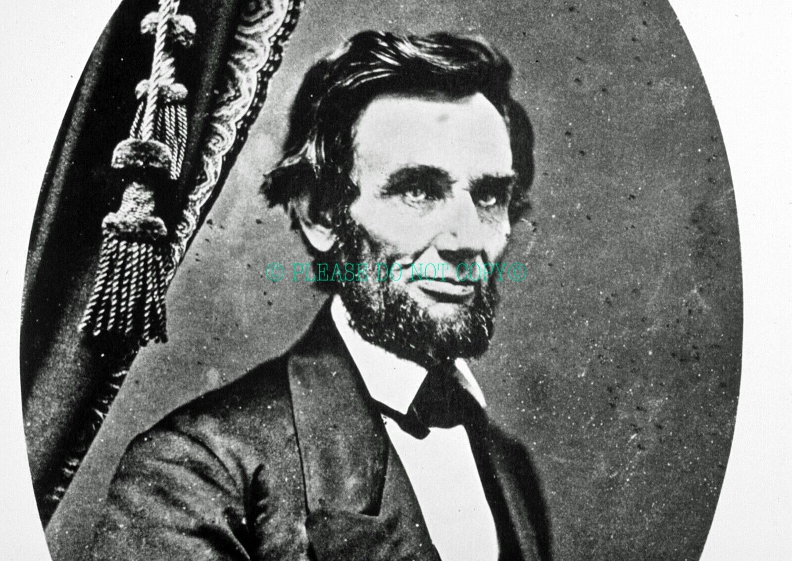 1974 Kodak slide. COPY of a Civil War image. Portrait of Abraham Lincoln