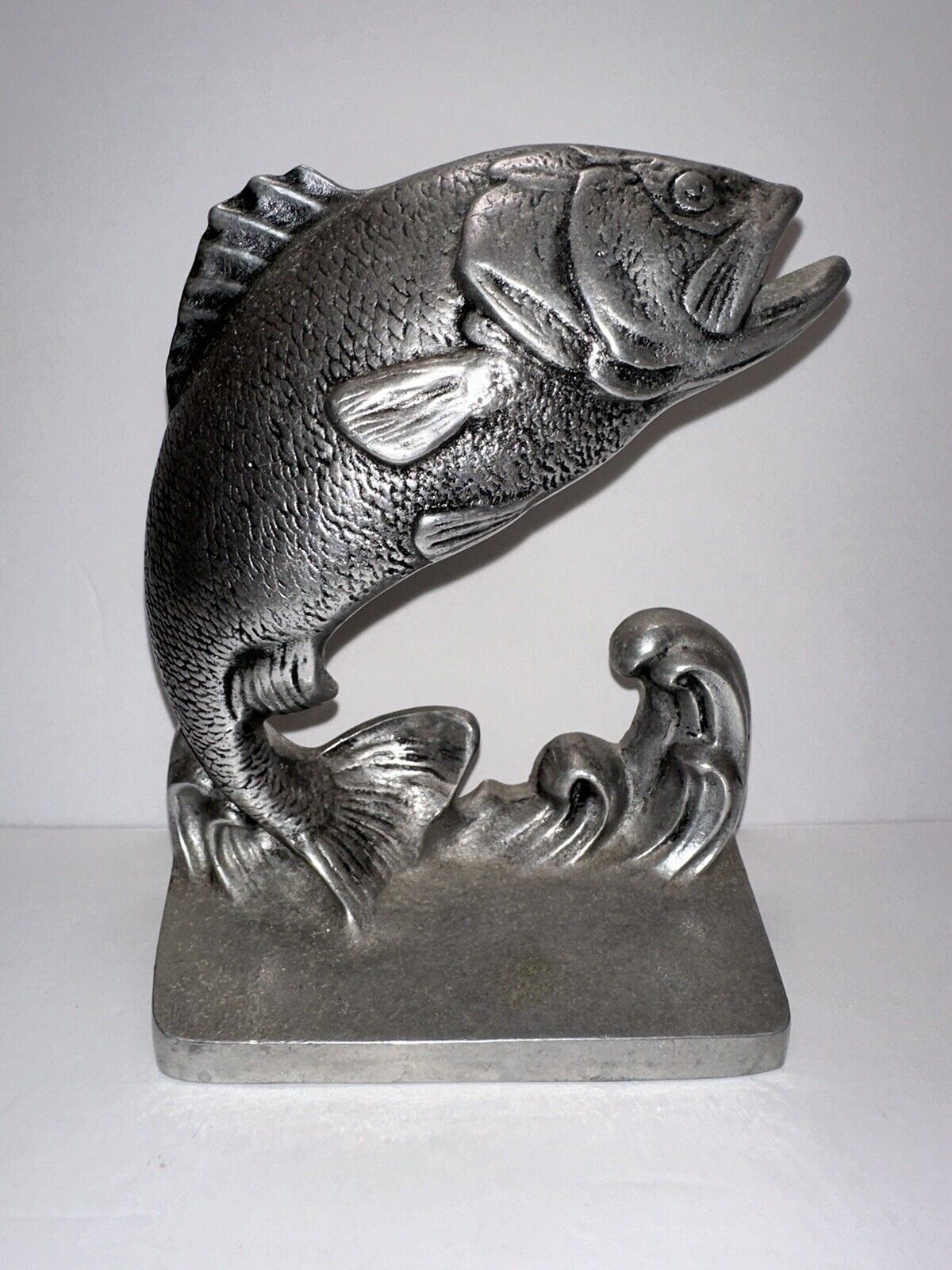 Vintage 1980\'s Bruce Fox Design Wilton Metal Fish Bookend