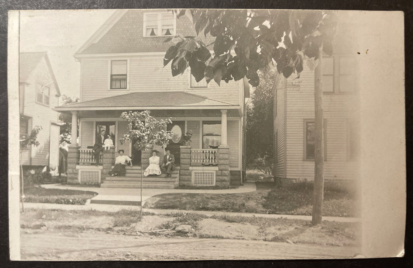 Residence Duplex with families Cleveland Ohio RPPC 1908