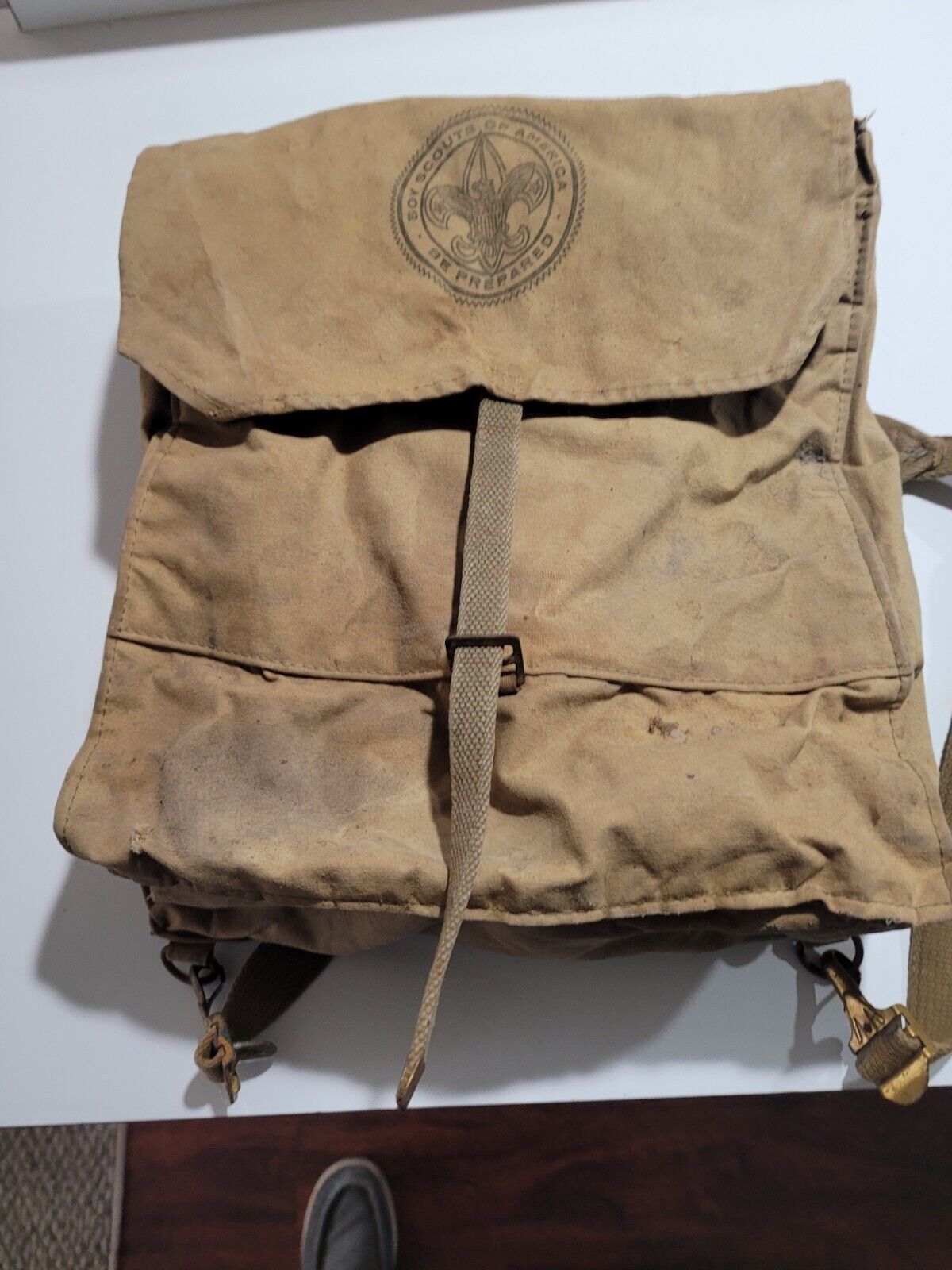 Vintage Boy Scouts Of America No 1225 Backpack Canvas Bag BSA Rucksack USA