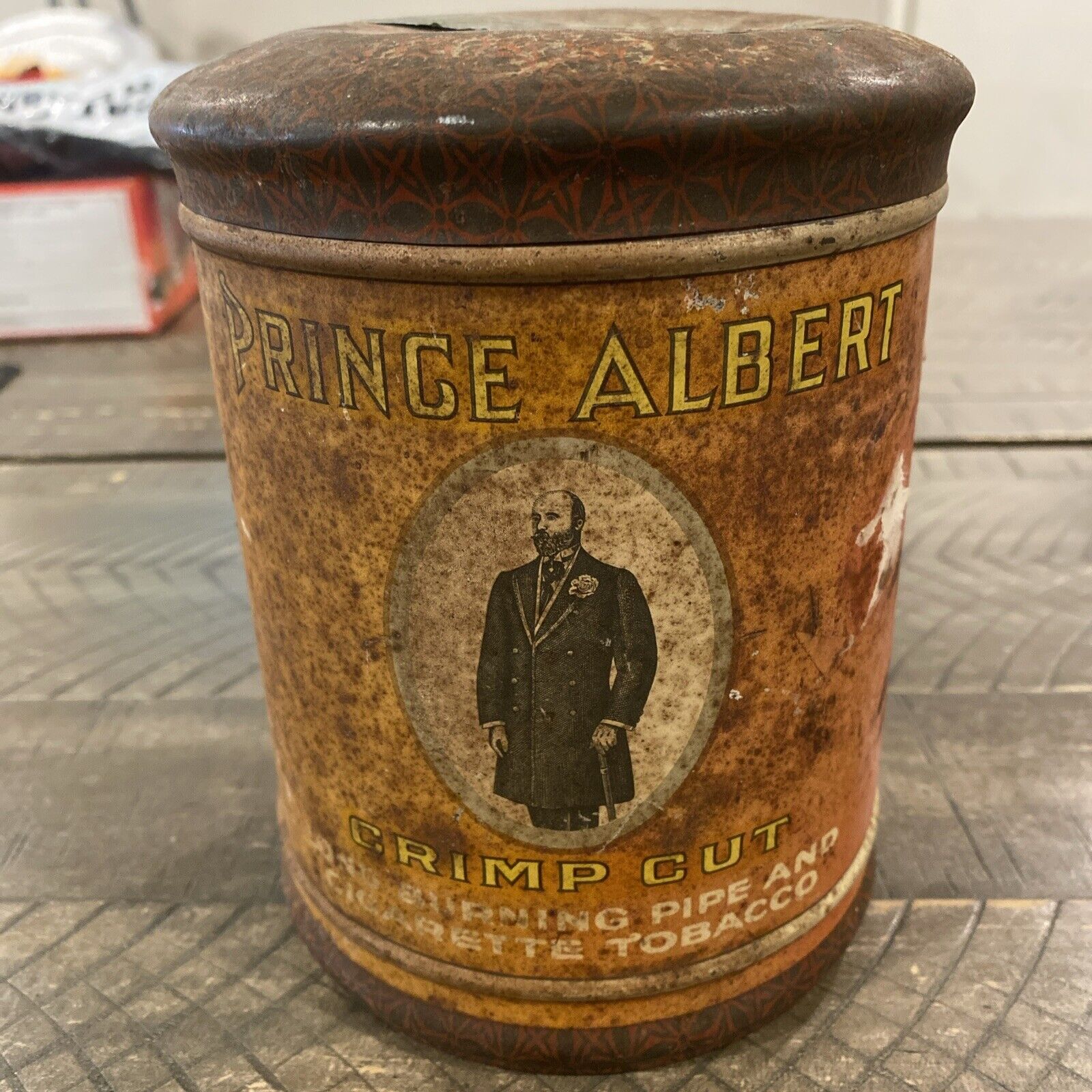 Prince Albert Crimp Cut Tobacco Tin Vintage Empty Can
