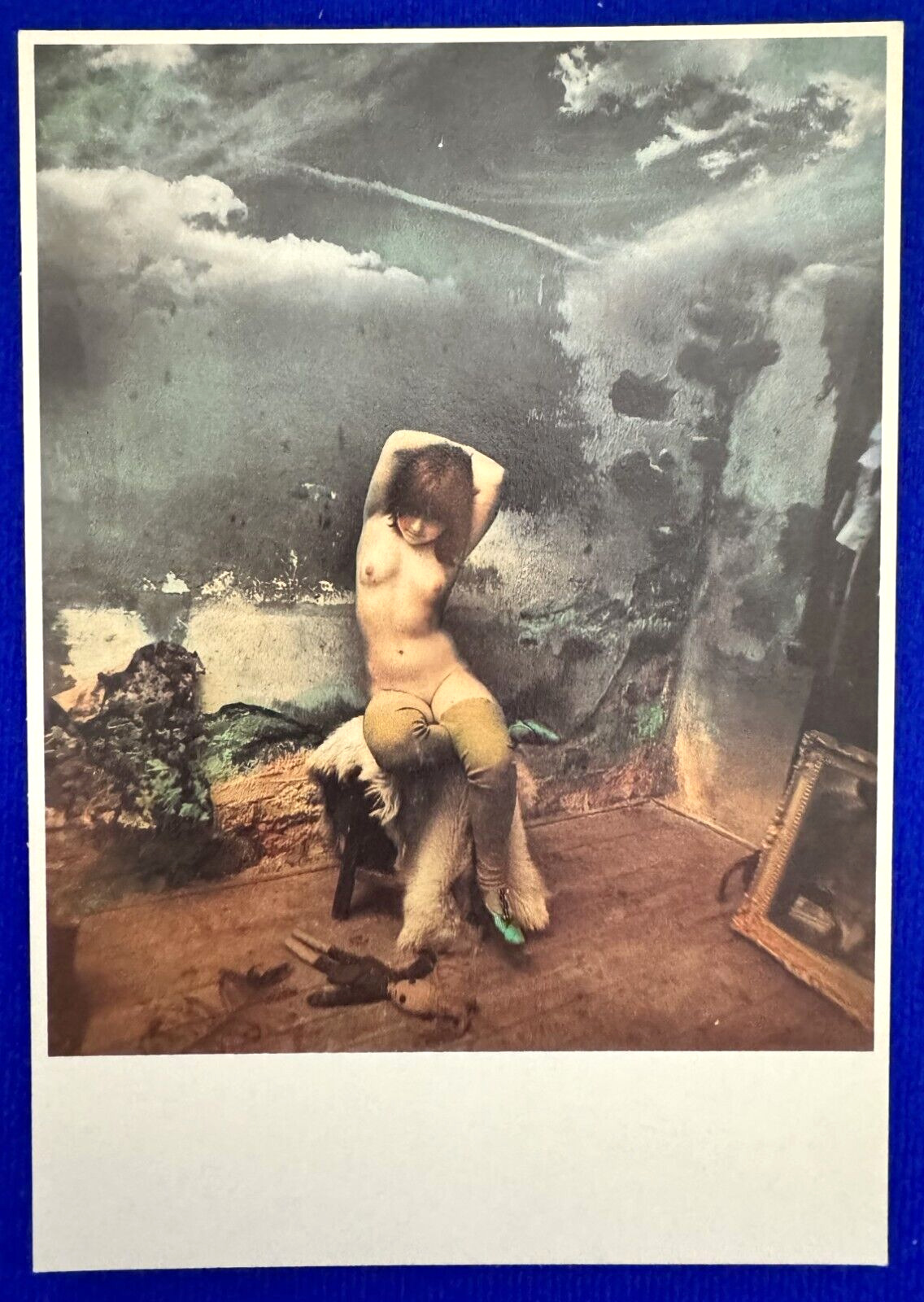 Vintage 1997 Jan Saudek Untitled Naked Women Painting Postcard