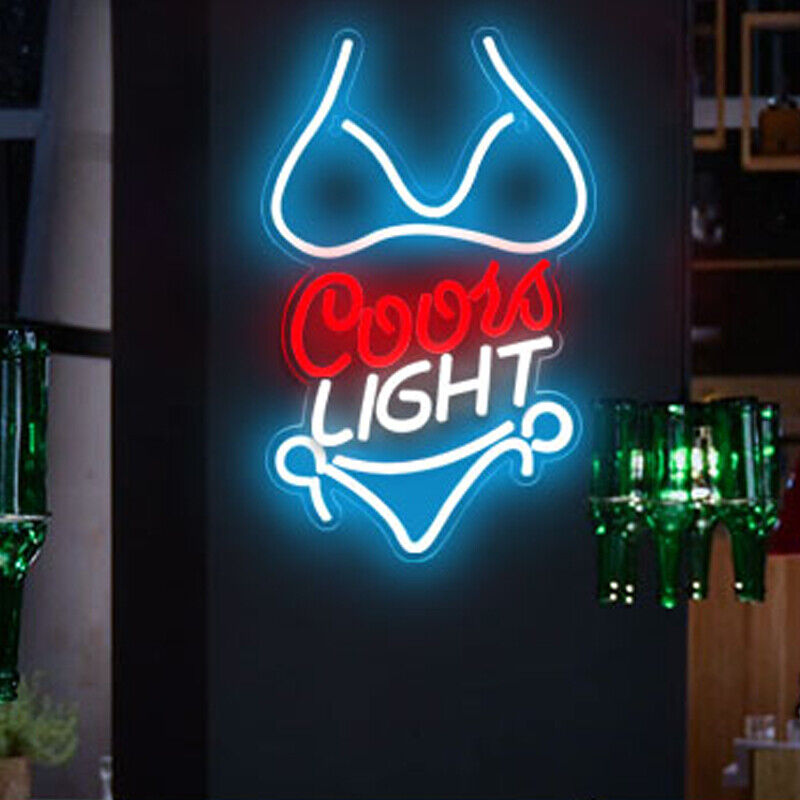 Bikini Crs Neon Sign Man Cave Beer Bar Pub Restaurant Office  Wall Decor USB