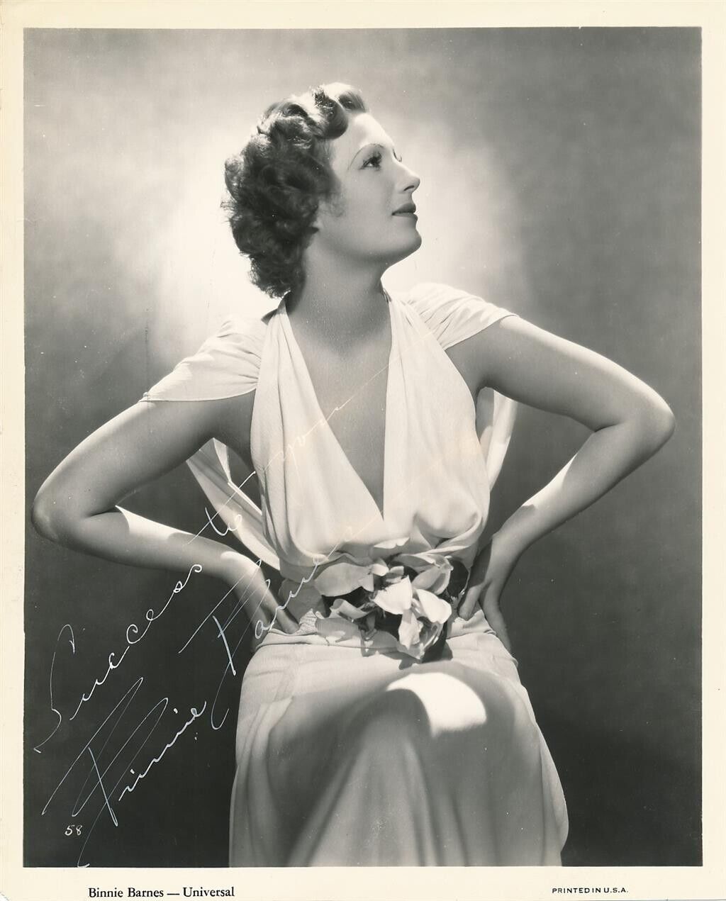 Binnie Barnes-STUNNING Vintage Signed Photograph