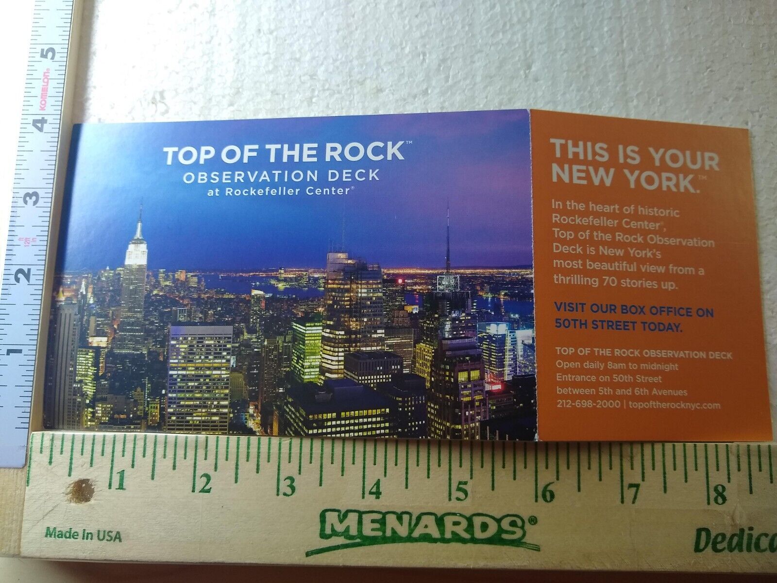 Postcard Top of the Rock Observation Deck at Rockefeller Center New York USA