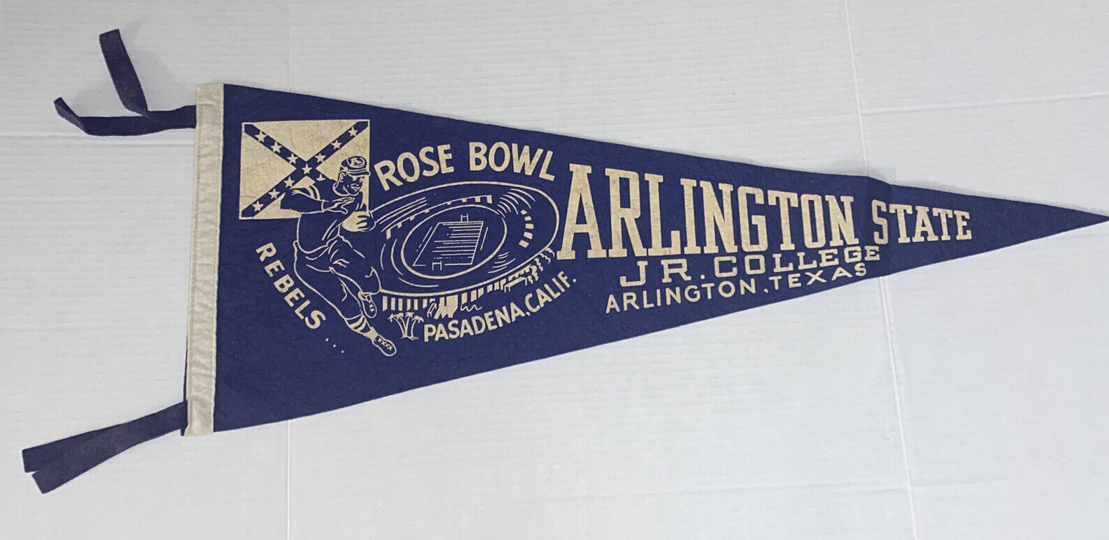 Vintage 1950s Arlington State Texas Jr College Rebels Rose Bowl Pasadena CA