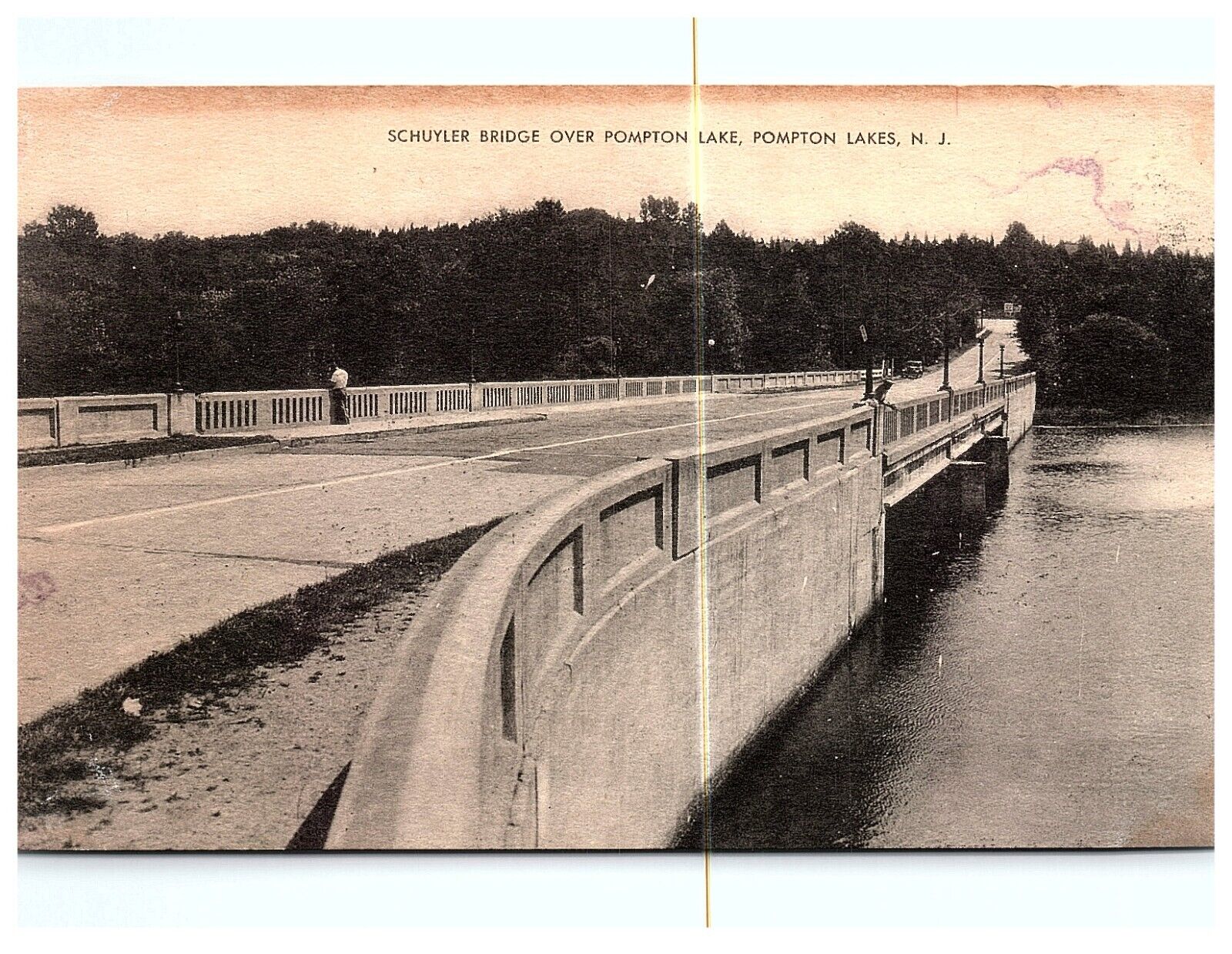 Postcard Schuyler Bridge - Pompton Lakes, NJ - New Jersey