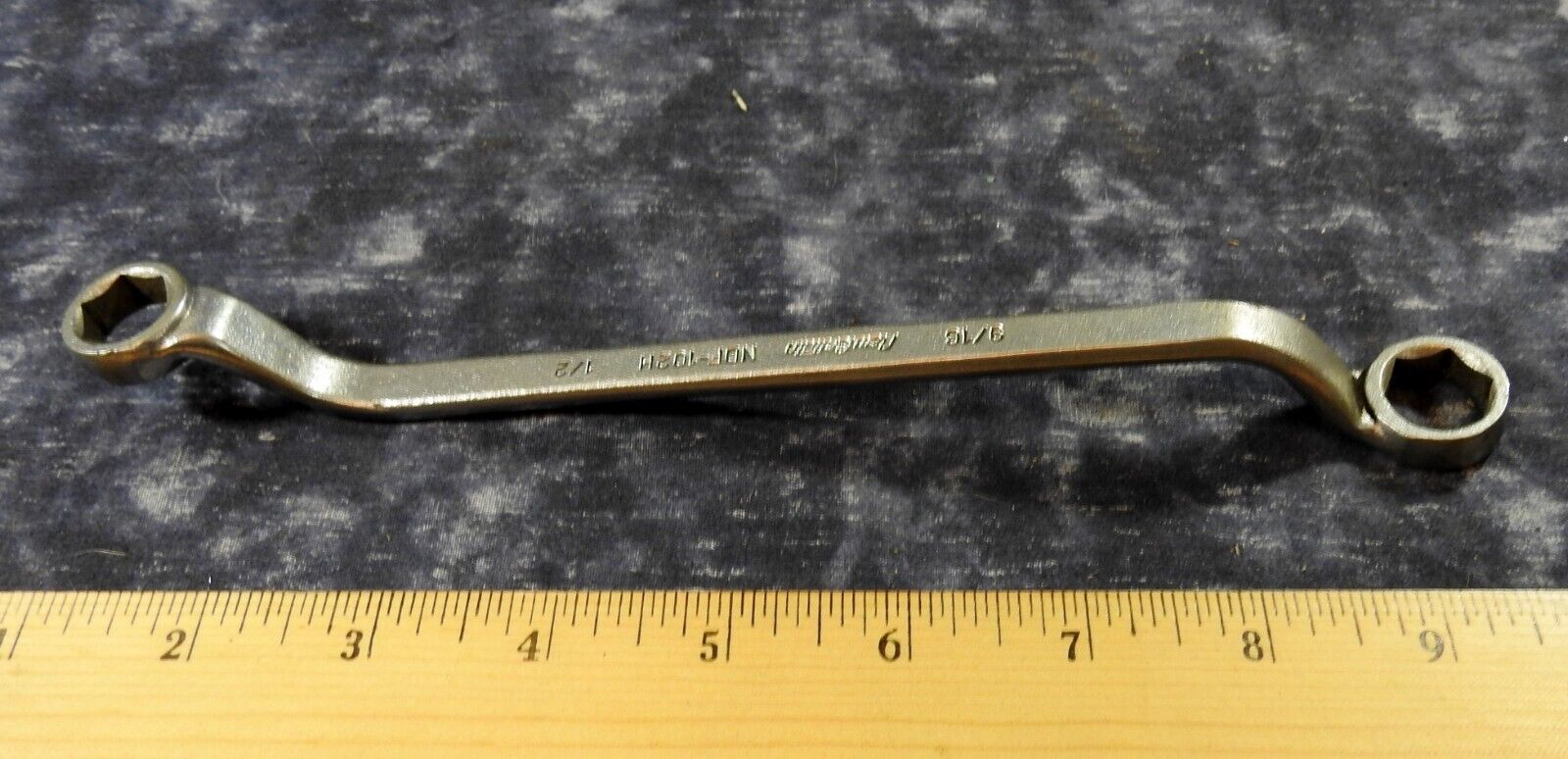 New Britain Tools USA 1/2 x 9/16 Offset Box End Wrench 6-pt NDF-102H Vintage