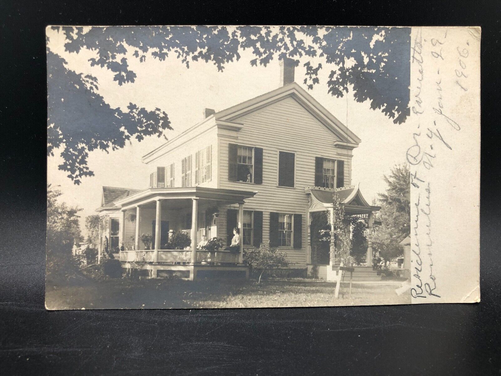Romulus, NY Residence of Dr. Everetts, Real Photo PC, 1906  #503